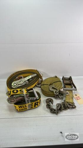 (3) 2IN RATCHET STRAPS