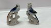 2 German 6in Peacock Candle Sticks etc. -See Notes - 7