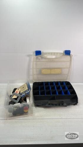 TOOL ORGANIZER AND ELECTRICAL PARTS LOT
