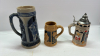 6 Beer Steins -Mostly German, 1 Avon etc. - 5