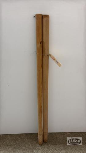(2) WOODEN SLEDGE HANDLES