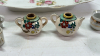 Qty of Miniature Cups in Hand Painted Celery Dish - 3