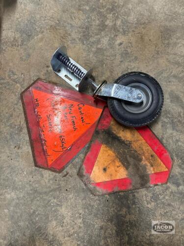 Pair of Slow Moving Signs and Swivel Wheel