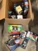 Box of Misc, Bulbs and Elf Inflatable