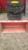 Kubota 54inch skid steer quick tach material bucket