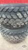 Pair of 21.5L -16.1 turf tires on Jd 8 bolt wheels - 4