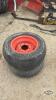 Pair of 27/10.5x15 tires on Kubota 6 bolt wheels