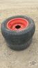 Pair of 27/10.5x15 tires on Kubota 6 bolt wheels - 3