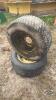 Pair of 27x10.50-15 tires on Jd 6 bolt wheels