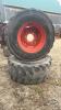 Pair of 12-16.5 tires on Kubota 6 bolt wheels