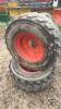 Pair of 12-16.5 tires on Kubota 6 bolt wheels - 3