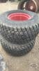 Pair of 44x18.00-20 tires on Kubota 6 bolt wheels - 3