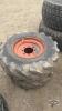Pair of 12.5/80-18 tires on Kubota 8 bolt wheels - 2