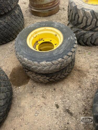 Pair of 9.5-16 tires on Jd 8 bolt wheels