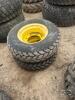 Pair of 9.5-16 tires on Jd 8 bolt wheels - 2