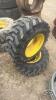Pair of 12-16.5 tires on Jd 8 bolt wheels - 3