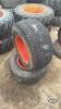 Pair of 29x12.00-15 tires on Kubota 6 bolt wheels - 2