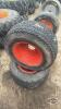 Pair of 29x12.00-15 tires on Kubota 6 bolt wheels - 3