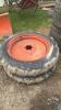 Pair of 9.5 32 tires on Kubota 6 bolt wheels