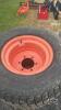Pair of turf tires and wheels for Kubota - 2