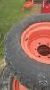 Pair of turf tires and wheels for Kubota - 5