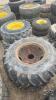 Pair of 14.9 24 tires on case 8 bolt wheels - 2
