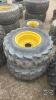 Pair of 43x16.00-20 tires on Jd 8 bolt wheels