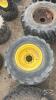 Pair of 43x16.00-20 tires on Jd 8 bolt wheels - 2