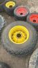 Pair of 16.9 24 tires on Jd 8 bolt wheels - 2