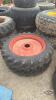 Pair of 9.5 32 tires on Kubota 6 bolt wheels
