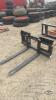 Unused Mapleside skid steer quick tach pallet forks