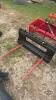 Unused skid steer quick tach 2 prong bale spear