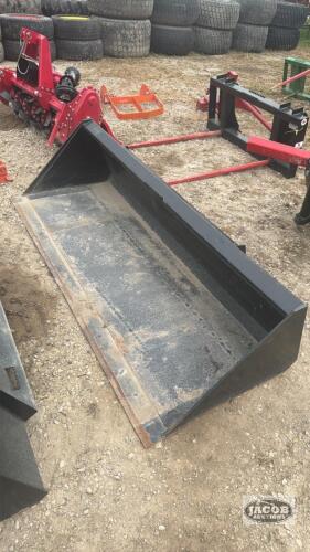 Unused 78inch skid steer quick tach material bucket