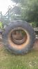 Pair of 18.4 34 tires on double bevel rims