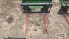 Unused skid steer quick tach 2 prong bale spear - 2