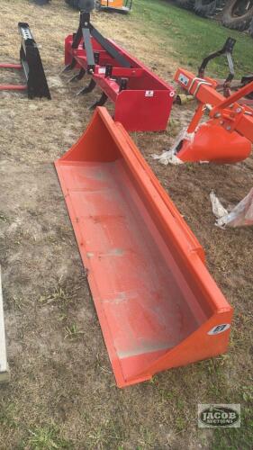 Unused 66inch skid steer quick tach material bucket
