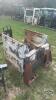 Skid steer quick tach hydraulic bale grabber
