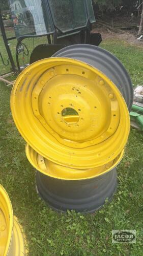 Pair of unused 34x18 Jd 8 bolt wheels