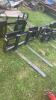 Unused skid steer quick tach pallet forks