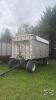 16ft aluminum dump wagon with 20ton heavy duty running gear with roll up tarp - 3