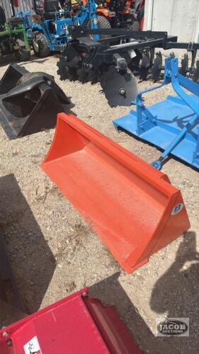 Unused 54inch skid steer quick tach material bucket