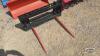 Unused skid steer quick tach 2 prong bale spear - 3