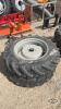 Unused ALliance 11.2 24 tire on 6 bolt wheel x2