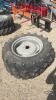 Unused ALliance 11.2 24 tire on 6 bolt wheel x2 - 3