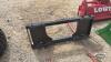Unused skid steer quick tach 2 prong bale spear - 3