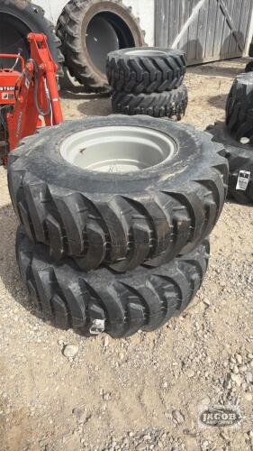Unused 43x16.00-20 tire on 6 bolt wheel x2