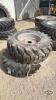 Unused Bkt 400/70-20 tire on 6 bolt wheel x2