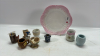 Germany 7in Plate & Selection of Toothpick Holders