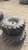 Unused Bkt 400/70-20 tire on 6 bolt wheel x2 - 2