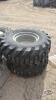 Unused Bkt 400/70-20 tire on 6 bolt wheel x2